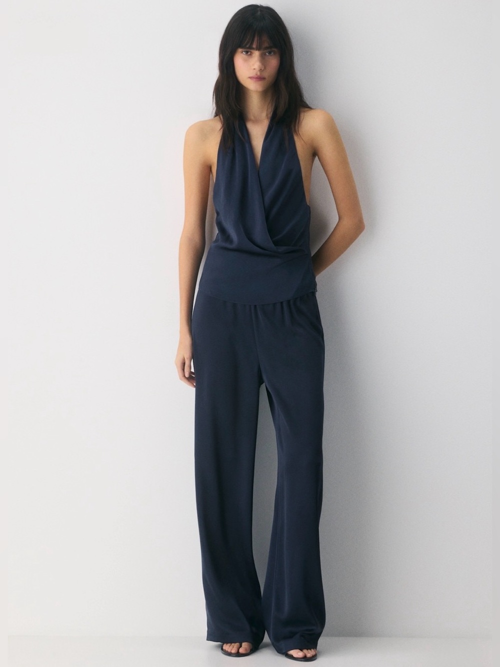 Aritzia Martini Satin Halter Top